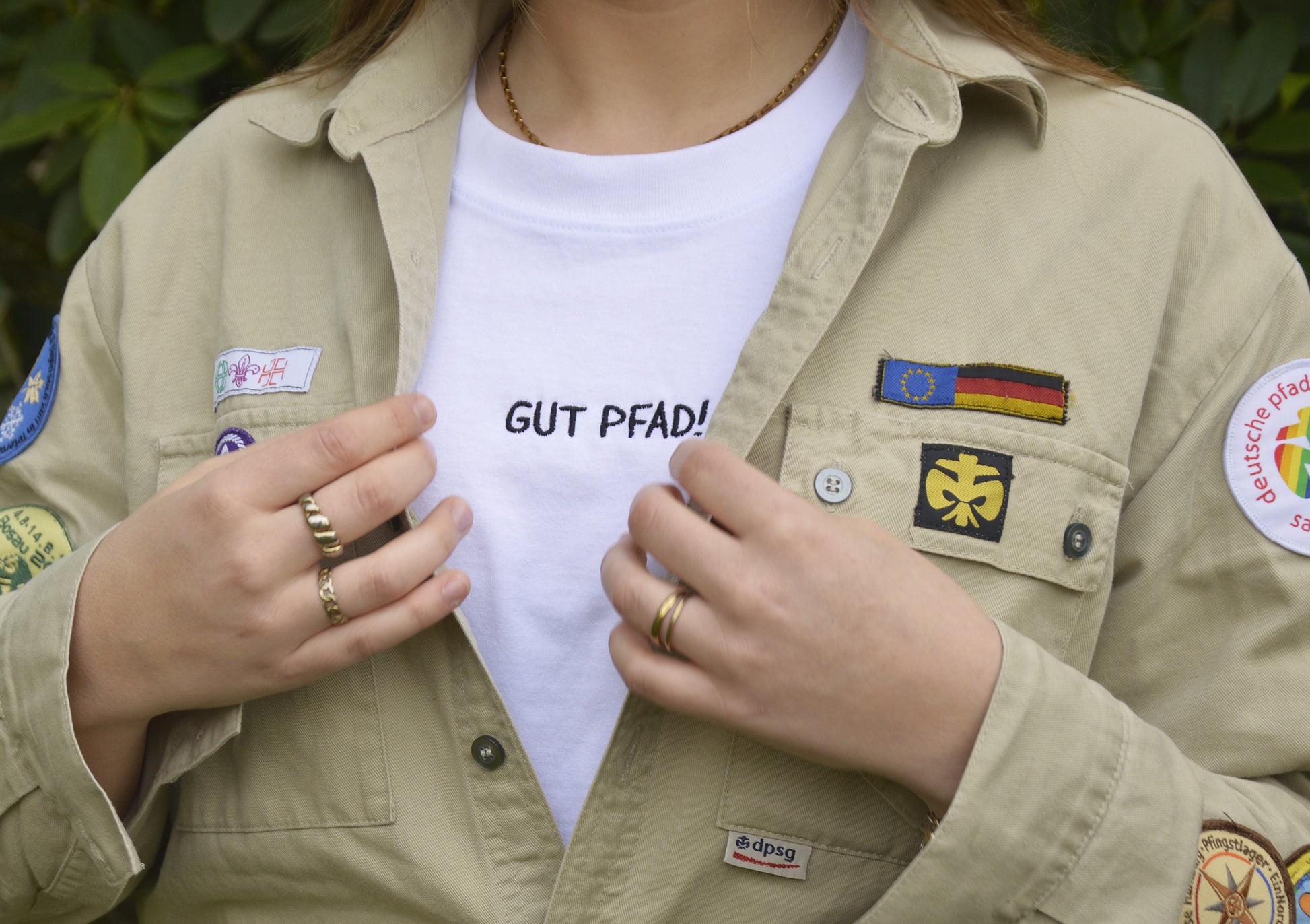 Detailaufnahme von T-Shirt Gut Pfad von Pfadi-Drip