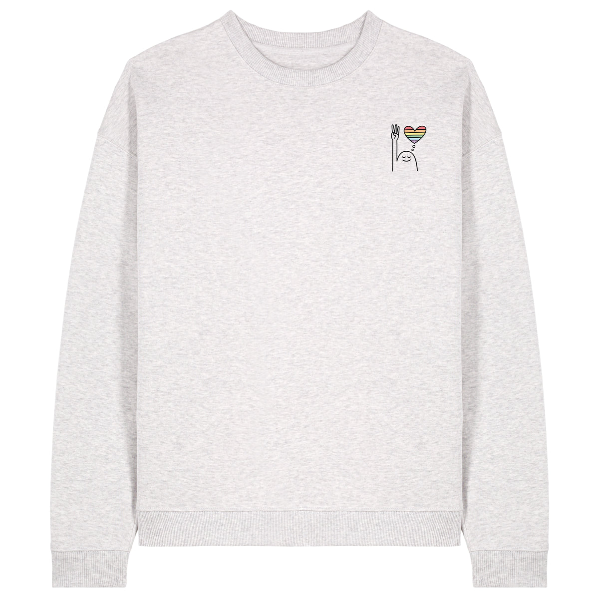 Sweatshirt Pfadi Gruß Herz Hell