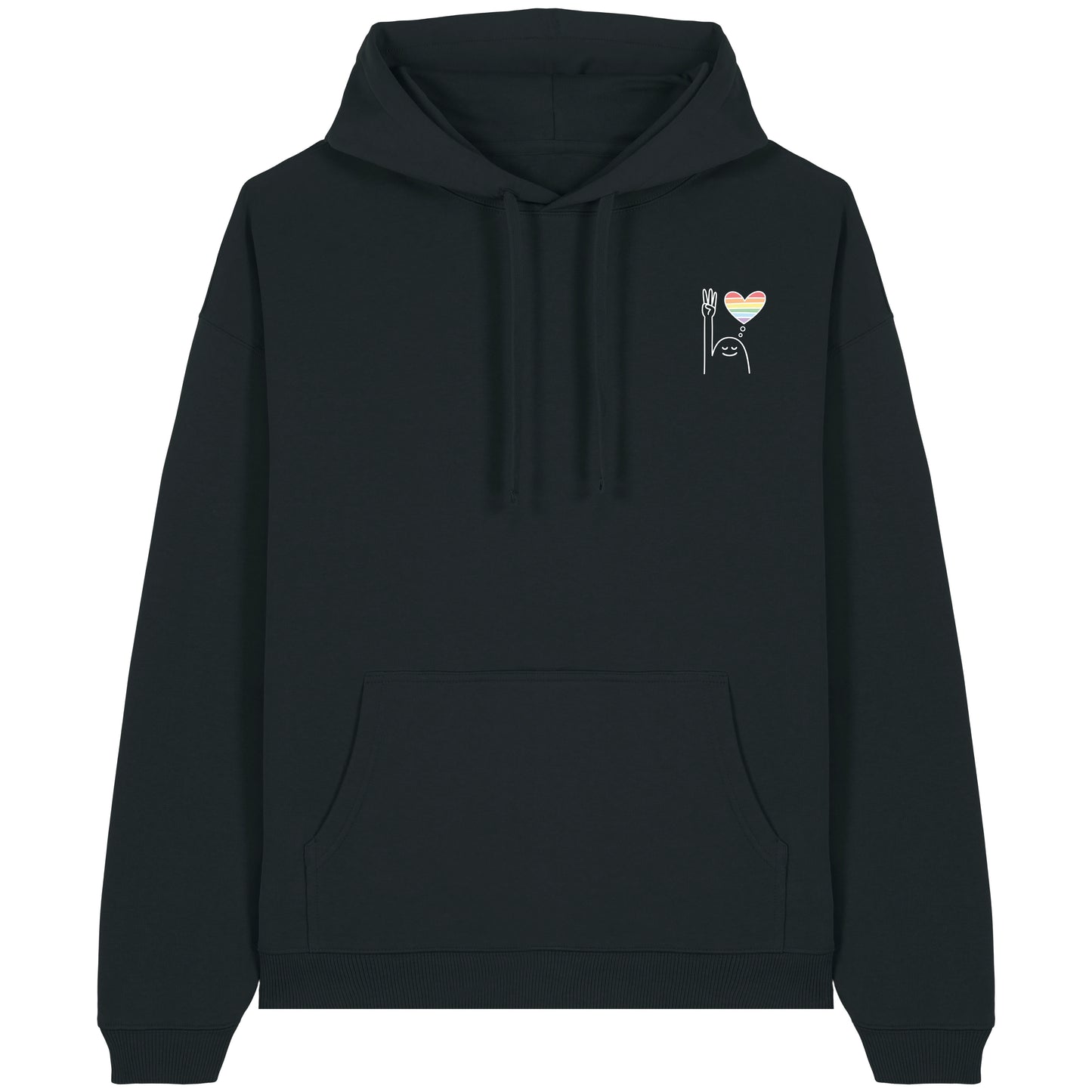 Hoodie Pfadi Gruß Herz Dunkel