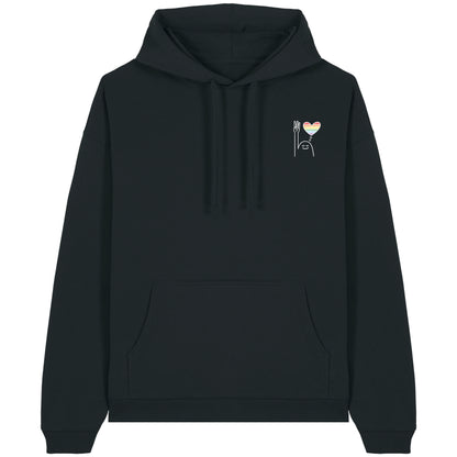 Hoodie Pfadi Gruß Herz Dunkel