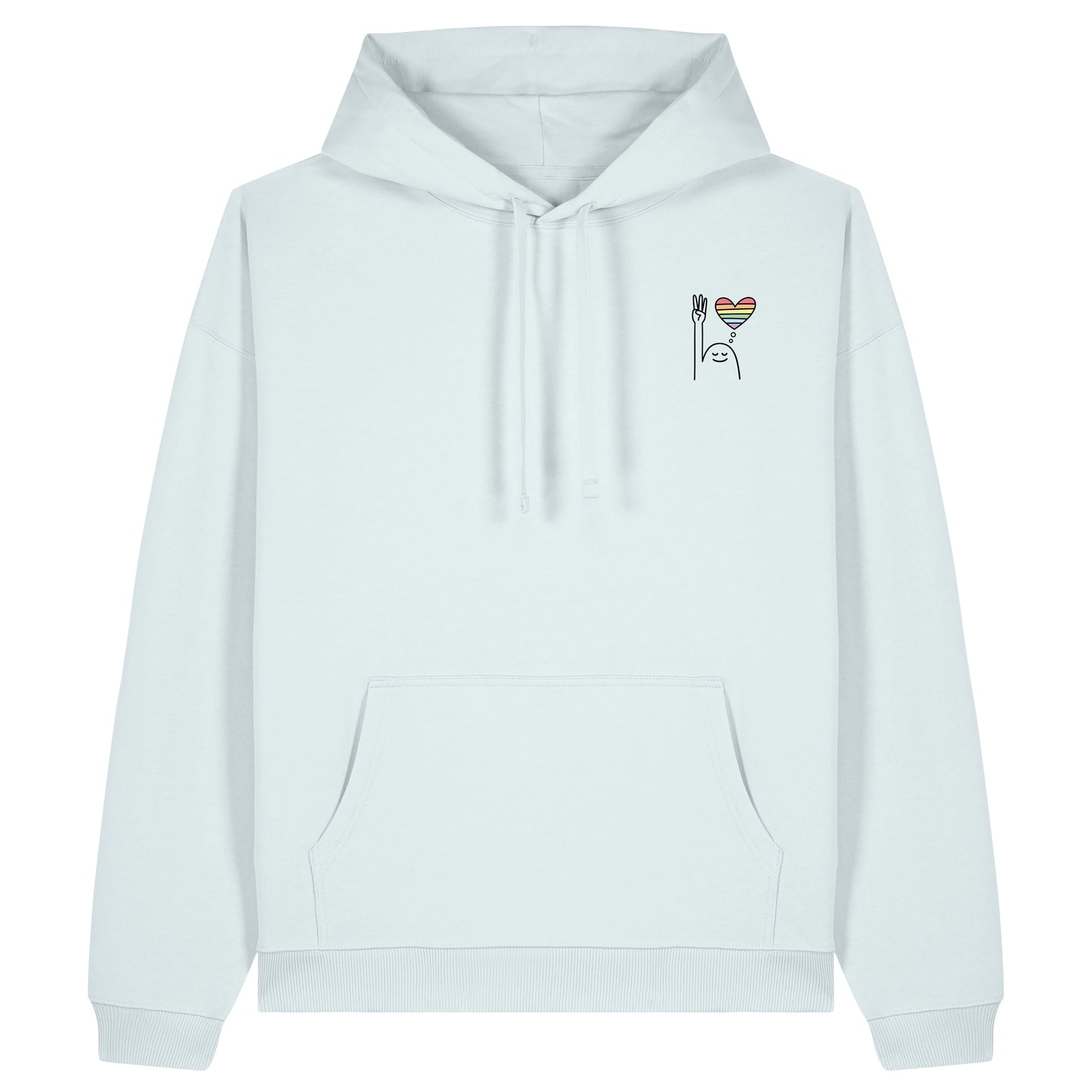 Hoodie Pfadi Gruß Herz Hell
