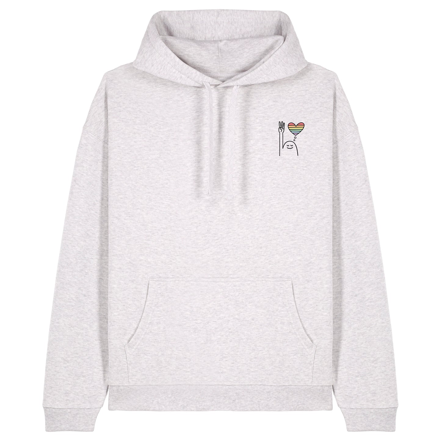 Hoodie Pfadi Gruß Herz Hell