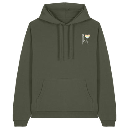 Hoodie Pfadi Gruß Herz Dunkel