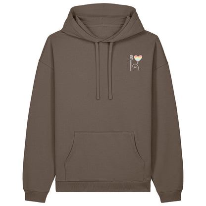 Hoodie Pfadi Gruß Herz Dunkel