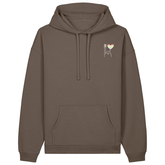 Hoodie Pfadi Gruß Herz Dunkel