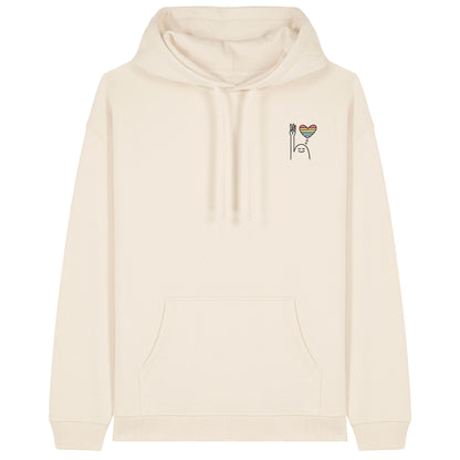 Hoodie Pfadi Gruß Herz Hell