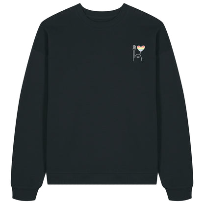 Sweatshirt Pfadi Gruß Herz Dunkel