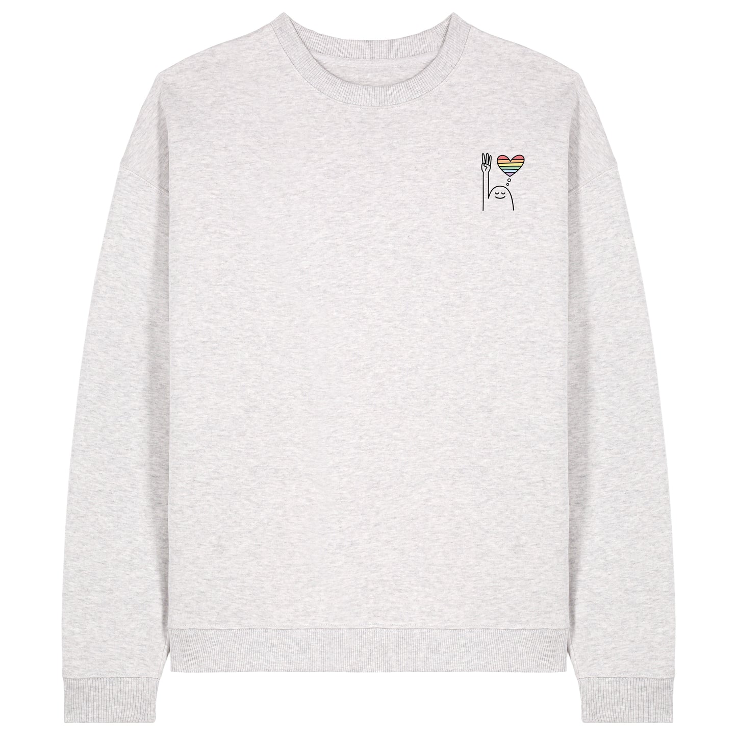 Sweatshirt Pfadi Gruß Herz Hell