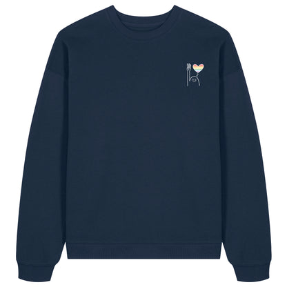 Sweatshirt Pfadi Gruß Herz Dunkel