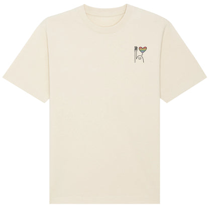 T-Shirt Pfadi Gruß Herz Hell